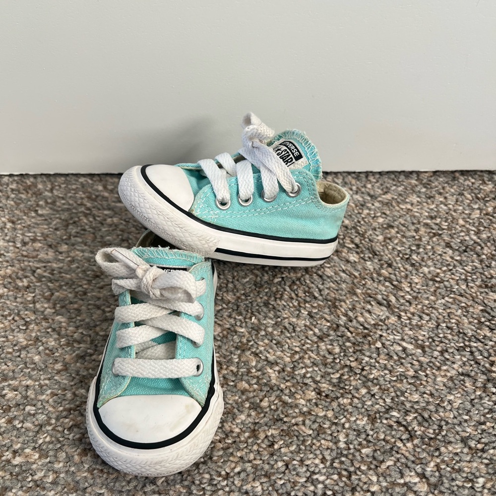 4c Baby Converse Aqua Sneakers